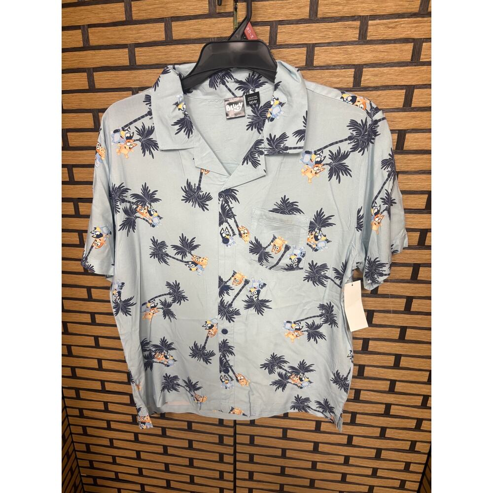 Bluey‎ Blue Button Down Shirt Size Medium
